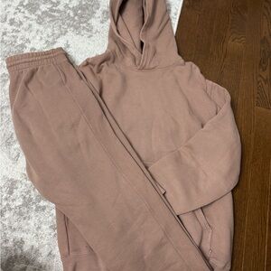 TNA Soft Taupe Hoodie - Neutral Brown Tone